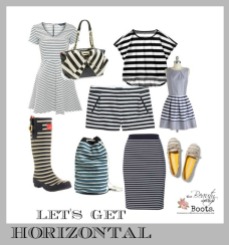 resist the uber trendy chevron in favor of timeless horizontal stripes from dresses to rain boots